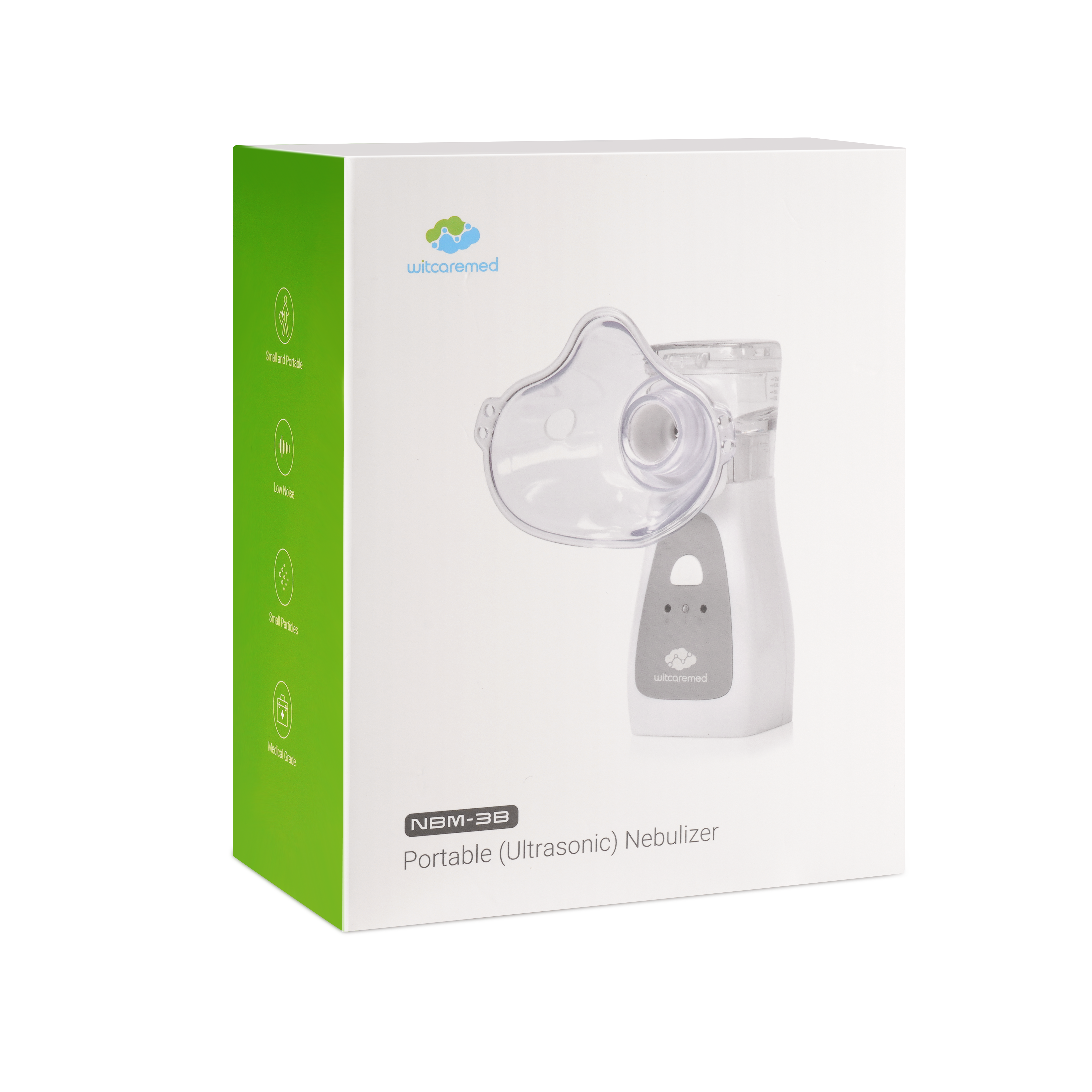 Witcaredmed Portable Nebulizer for Adults Kids for Asthma Breathing with 3 Mouthpiece Inhaler