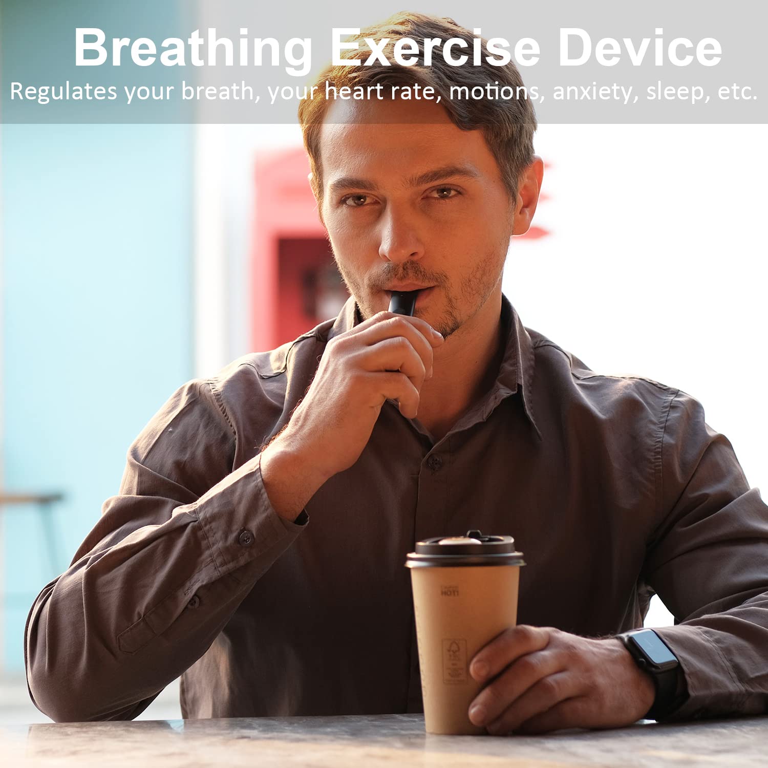 Smart Breathing Trainer for Exhaling – Lung Capacity Expander & Respiratory Muscle Strengthener, Portable Breathing Exercise Device for Fitness, Pulmonary Rehabilitation, Asthma, COPD Therapy