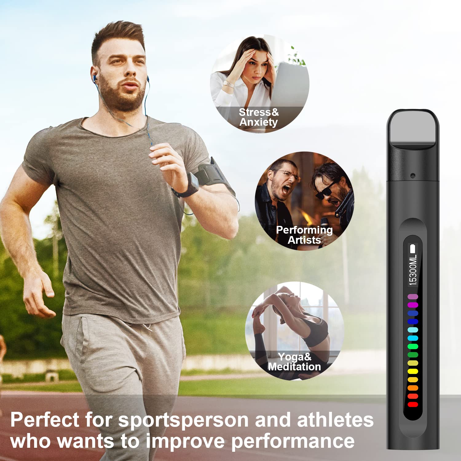 Smart Breathing Trainer for Exhaling – Lung Capacity Expander & Respiratory Muscle Strengthener, Portable Breathing Exercise Device for Fitness, Pulmonary Rehabilitation, Asthma, COPD Therapy
